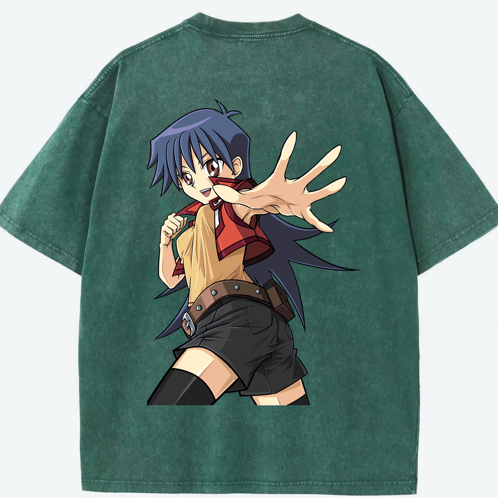 （画像用） 遊☆戯☆王 Yu-Gi-Oh! 綿100% ヴィンテージ風 半袖Tシャツ（背面プリント）